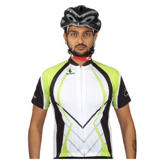 Cycling Jersey Short Sleeve Bike Tops with Pocket Reflective Stripe