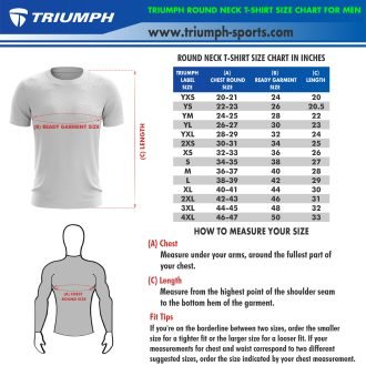 Round Neck Size Chart for Men