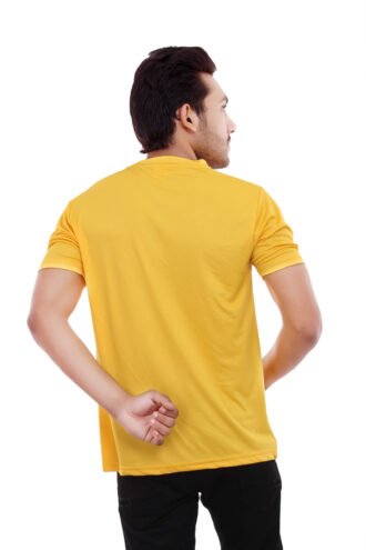 Printed Yellow Casual Wear Tshirt