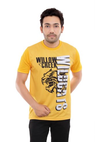 Yellow Casual Wear Tshirt