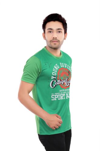 Sublimated Green Casual Tshirt