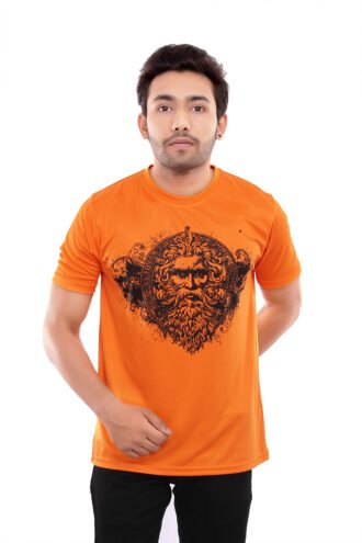 Orange Casual Wear Tshirt