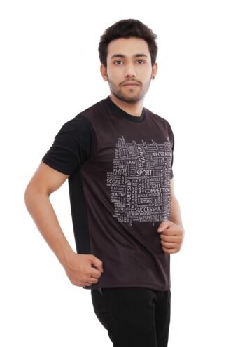 Black Print Casual Tshirt