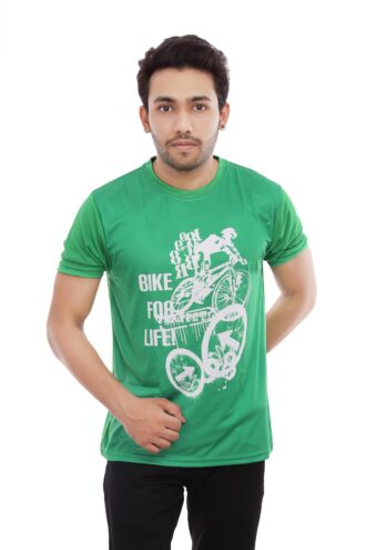 Designer Casual Tshirt Green for Men