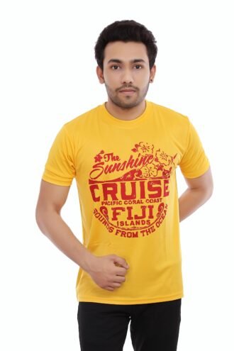 Cruise Printed Casual Tshirt Yellow