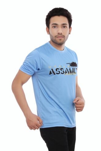 Assault Printed Casual Tshirt Blue