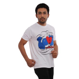 Love Printed Casual Tshirt White