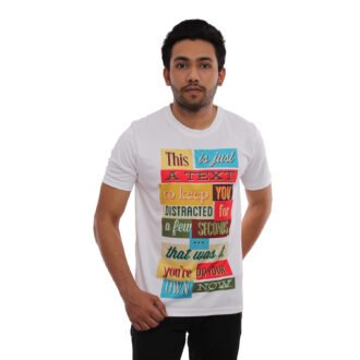 Slogan Printed Casual White Tshirt