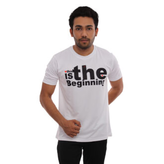 Casual White Tshirt Slogan Printed