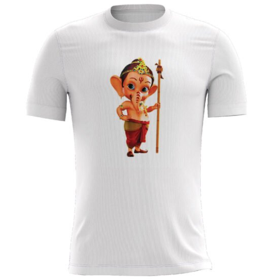 Ganesha Casual Printed T-shirt White