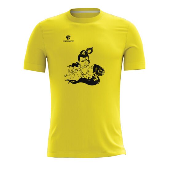 Casual Designer Krishna T-shirt light Yellow