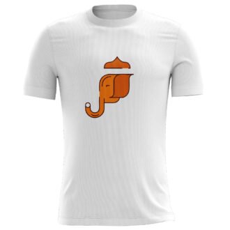 Ganesha's Sublimated White Casual T-shirt