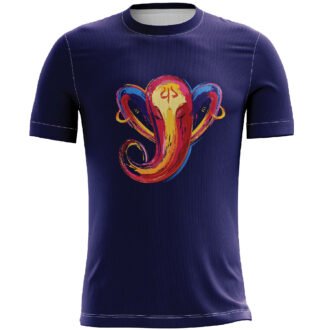 Ganesha's Printed Blue Casual T-shirt