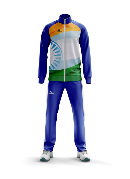 India Flag Printed Tracksuit | Cricket Sports Track Jackets & Pant