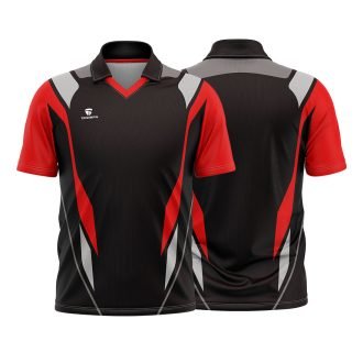 Cricket Half Sleeve Polo Neck Printed Jersey of for Men